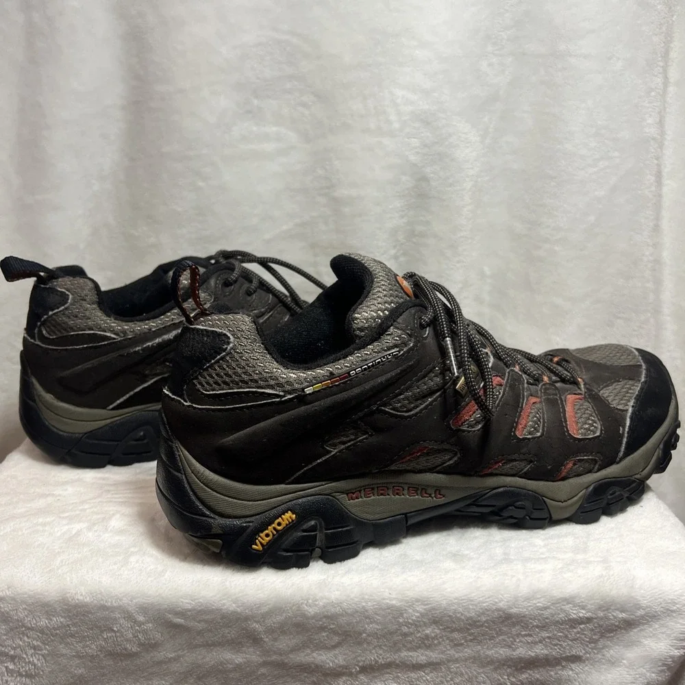 Merrell Moab Gore-Tex XCR Vibram Trail Hiking Shoes Men's 9.5 Gray Brown